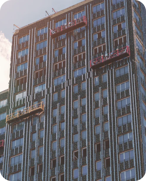 Motorlu asma iskele. Gandola platform