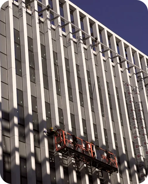 Motorlu asma iskele. Gandola platform