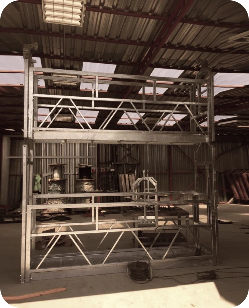 Asansör şaftlarda kullanılan asma iskele