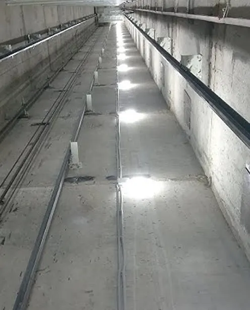 Asansör şaftlarda kullanılan asma iskele